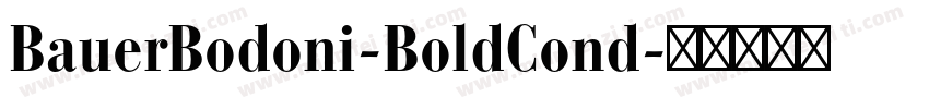 BauerBodoni-BoldCond字体转换