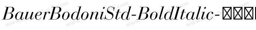 BauerBodoniStd-BoldItalic字体转换