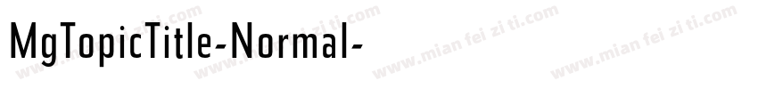 MgTopicTitle-Normal字体转换