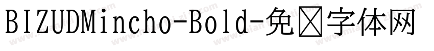 BIZUDMincho-Bold字体转换