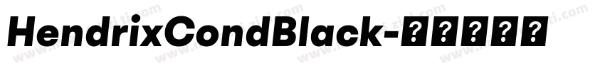 HendrixCondBlack字体转换