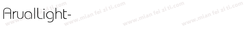 ArualLight字体转换