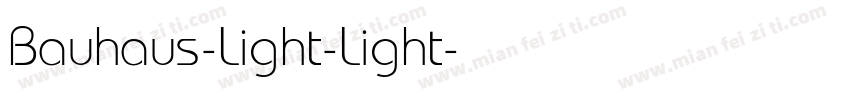 Bauhaus-Light-Light字体转换