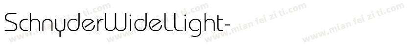 SchnyderWideLLight字体转换