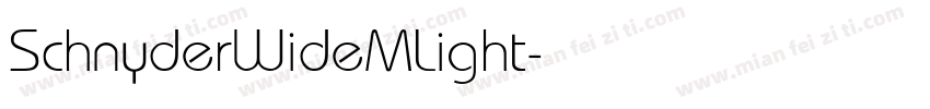 SchnyderWideMLight字体转换