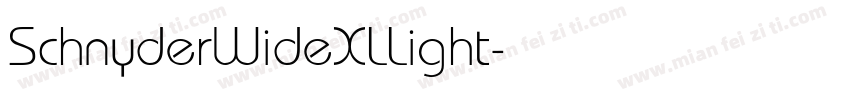 SchnyderWideXLLight字体转换