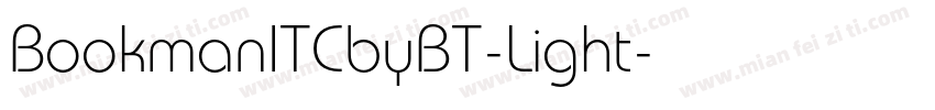 BookmanITCbyBT-Light字体转换