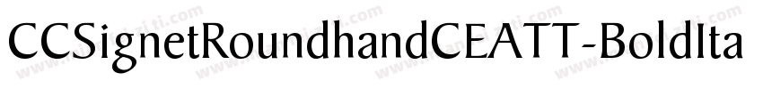 CCSignetRoundhandCEATT-BoldItal字体转换
