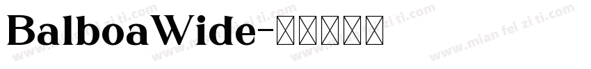 BalboaWide字体转换