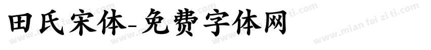 田氏宋体字体转换