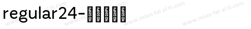 regular24字体转换