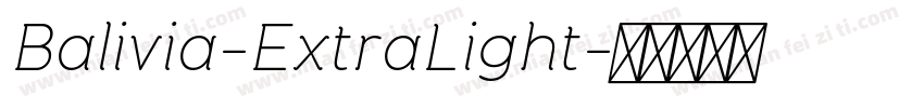 Balivia-ExtraLight字体转换