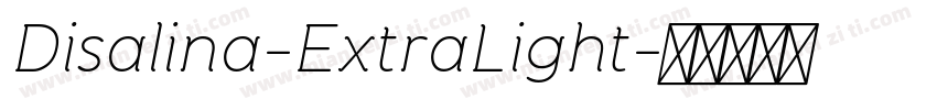 Disalina-ExtraLight字体转换