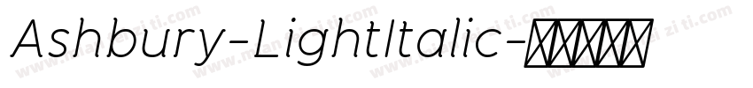 Ashbury-LightItalic字体转换