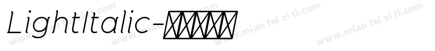 LightItalic字体转换