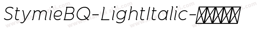 StymieBQ-LightItalic字体转换
