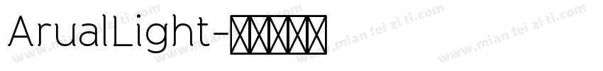 ArualLight字体转换