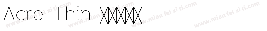 Acre-Thin字体转换