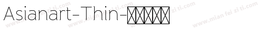 Asianart-Thin字体转换