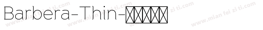 Barbera-Thin字体转换