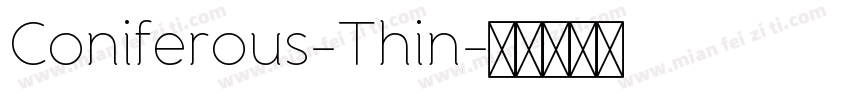 Coniferous-Thin字体转换