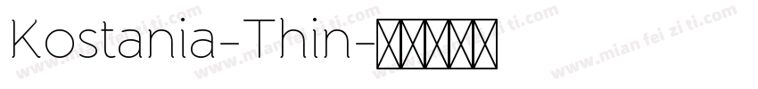 Kostania-Thin字体转换