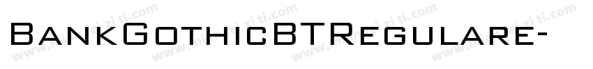 BankGothicBTRegulare字体转换