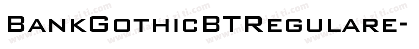 BankGothicBTRegulare字体转换