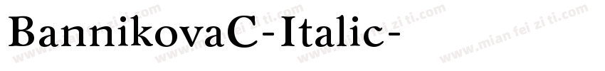 BannikovaC-Italic字体转换