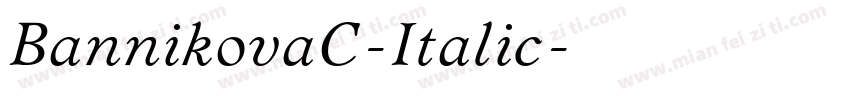 BannikovaC-Italic字体转换