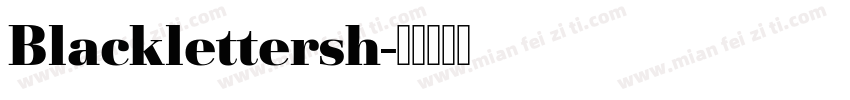 Blacklettersh字体转换