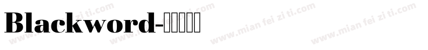 Blackword字体转换