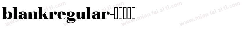 blankregular字体转换