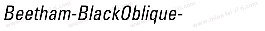 Beetham-BlackOblique字体转换