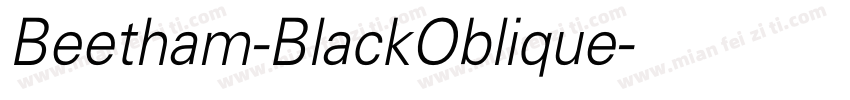 Beetham-BlackOblique字体转换