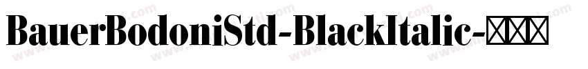 BauerBodoniStd-BlackItalic字体转换