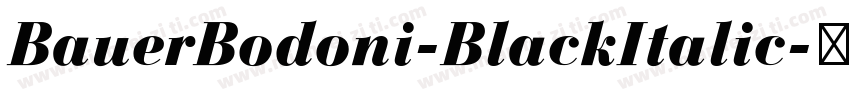 BauerBodoni-BlackItalic字体转换