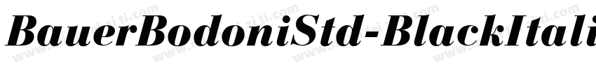 BauerBodoniStd-BlackItalic字体转换