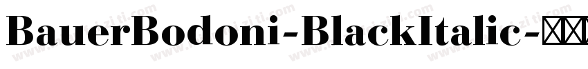 BauerBodoni-BlackItalic字体转换