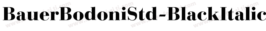 BauerBodoniStd-BlackItalic字体转换