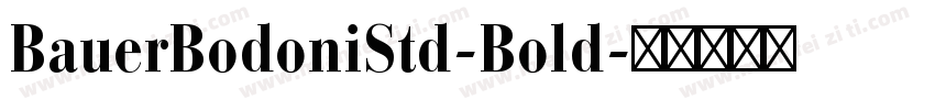 BauerBodoniStd-Bold字体转换