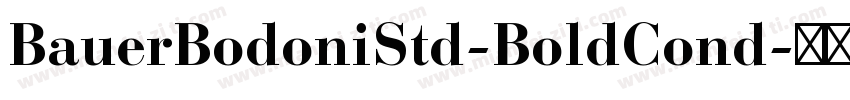 BauerBodoniStd-BoldCond字体转换