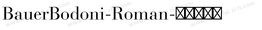 BauerBodoni-Roman字体转换