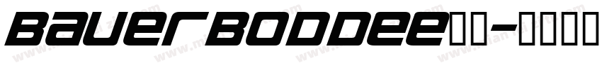 BauerBodDEE字体字体转换