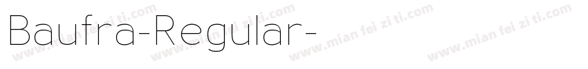 Baufra-Regular字体转换