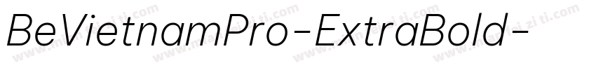 BeVietnamPro-ExtraBold字体转换