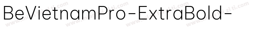 BeVietnamPro-ExtraBold字体转换