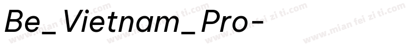 Be_Vietnam_Pro字体转换