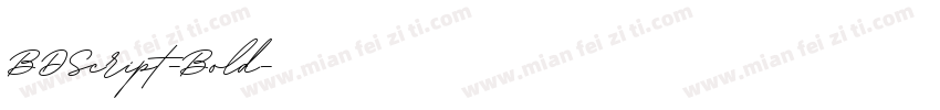 BDScript-Bold字体转换