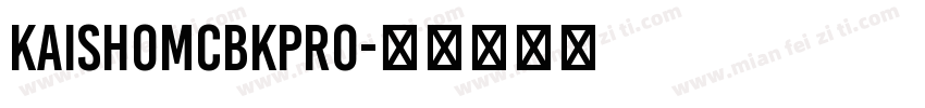 kaishomcbkpro字体转换